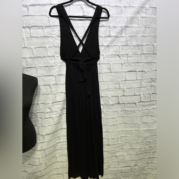 Black Strappy Maxi Dress - Picture 2 of 5